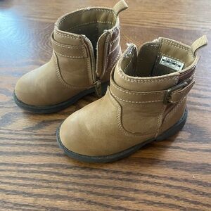Carter's Tan Brown Girl Booties with Side Zipper